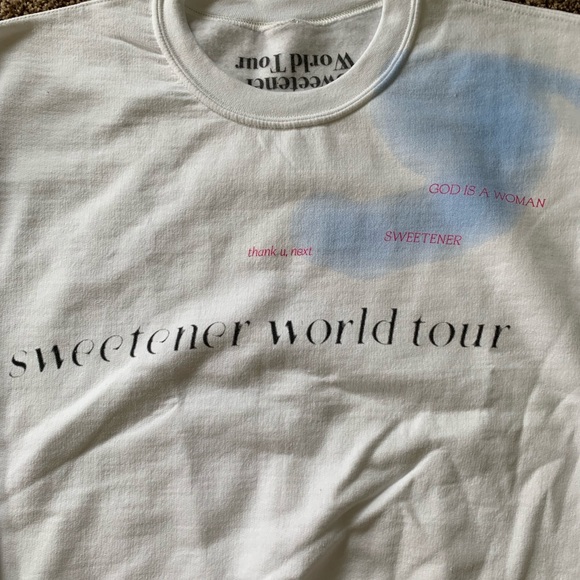 NEW Sweetener World Tour White Tie Dye Crewneck - Picture 3 of 4